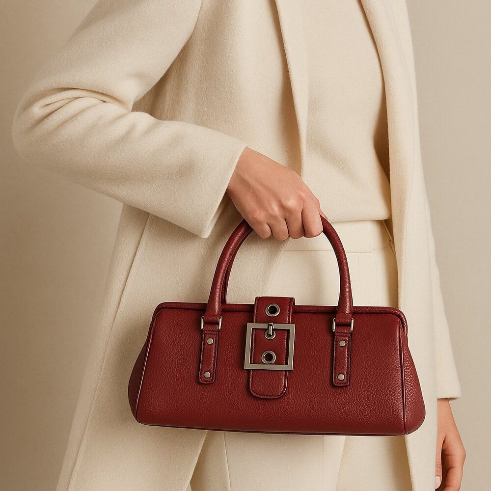 Rafe Pink Satchel with Silver Buckle